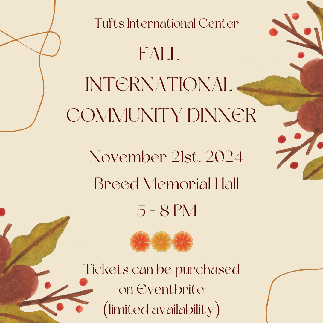 Save the Date! Fall International Community Dinner